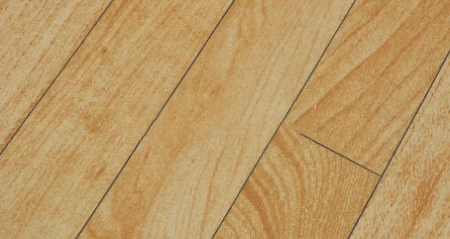 Close-up of flooring resembling blond wood